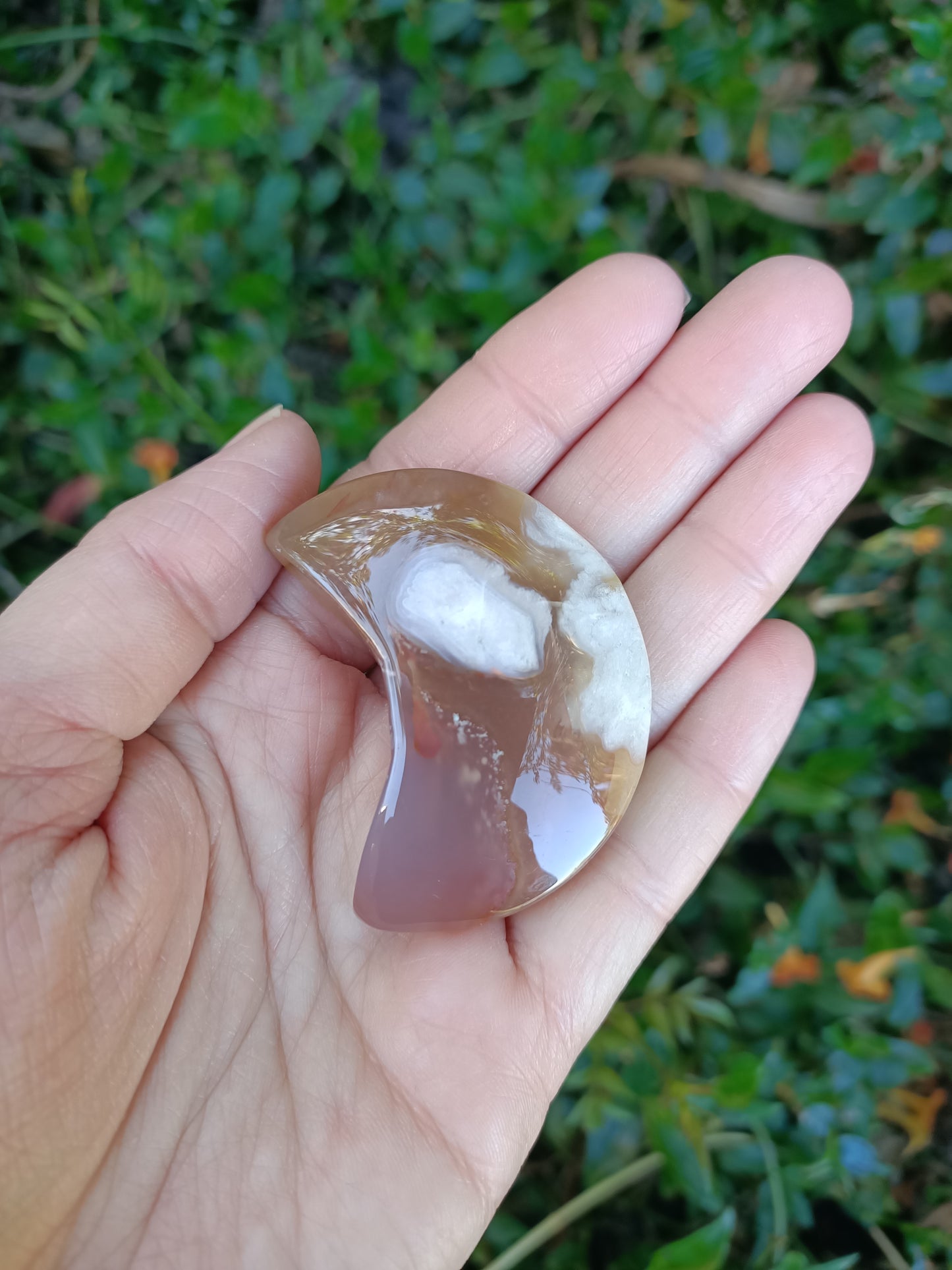 Mini Moon - Flower Agate # A