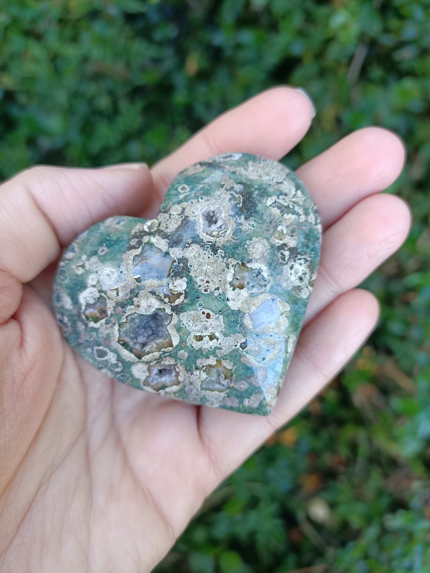 Rainforest Jasper (Green Rhyolite) Heart # 2