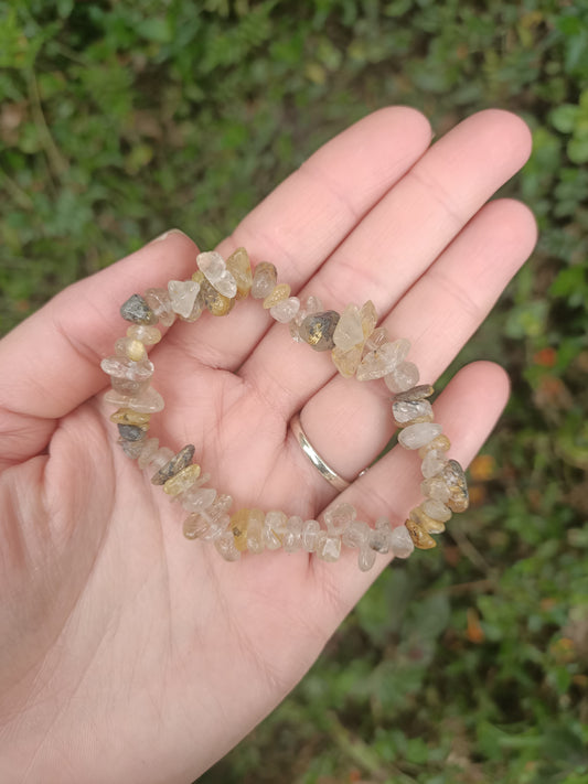 Chip Bracelet - Rutilated Quartz